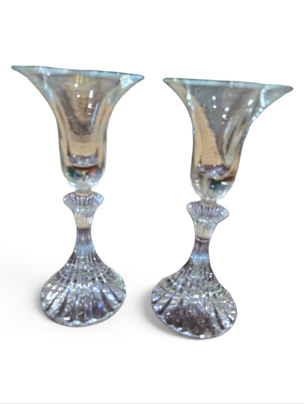 Pair Glass Candlesticks